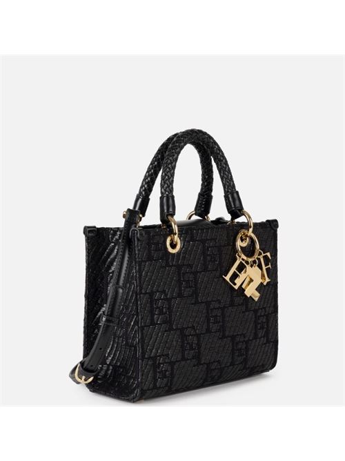 Shopper piccola in rafia jaquard ELISABETTA FRANCHI | BS27A42E2.110